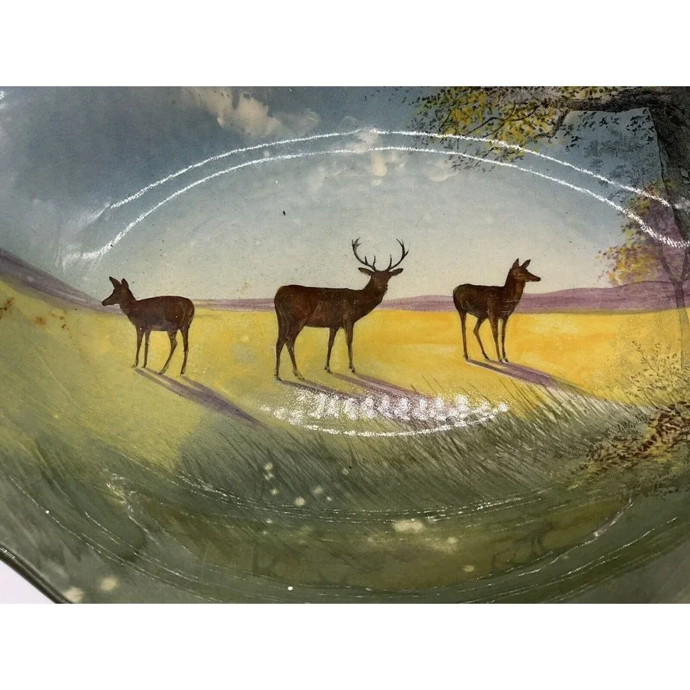 Royal Doultan Vintage Vegetable Serving Dish Deer Grazing Pattern 1927-1932